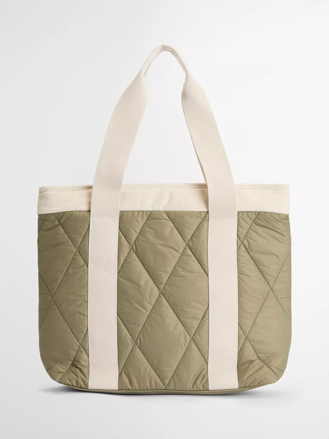 Barbour Healy quilted tote bag Bleached Olive (British brand)