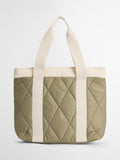 Barbour Healy quilted tote bag Bleached Olive (British brand)