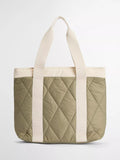 Barbour Healy quilted tote bag Bleached Olive (British brand)