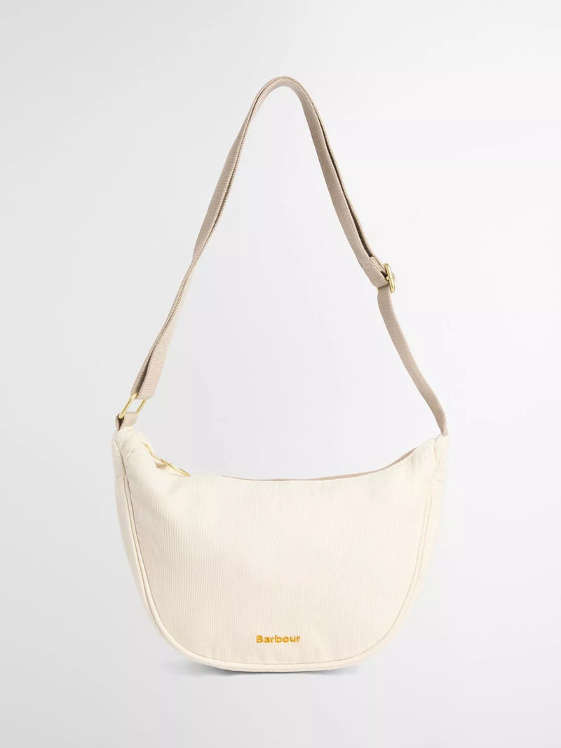 Barbour Mia Sling Bag white cotton shoulder strap - British product