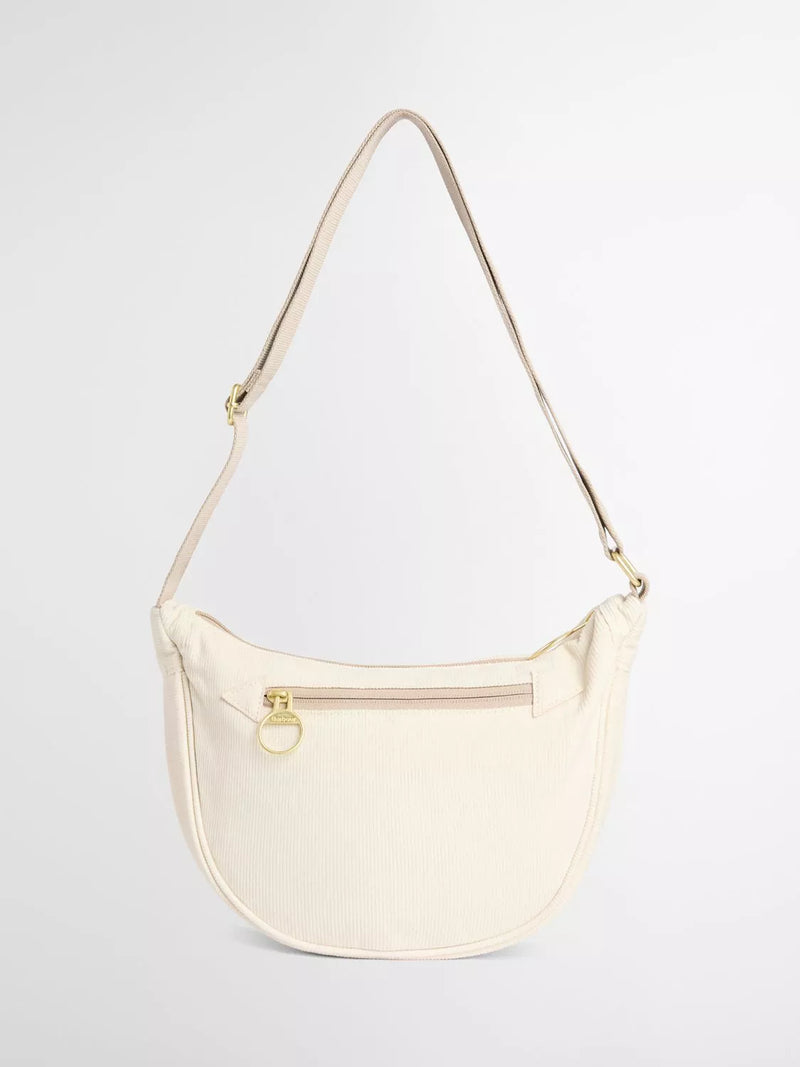 Barbour Mia Sling Bag white cotton shoulder strap - British product