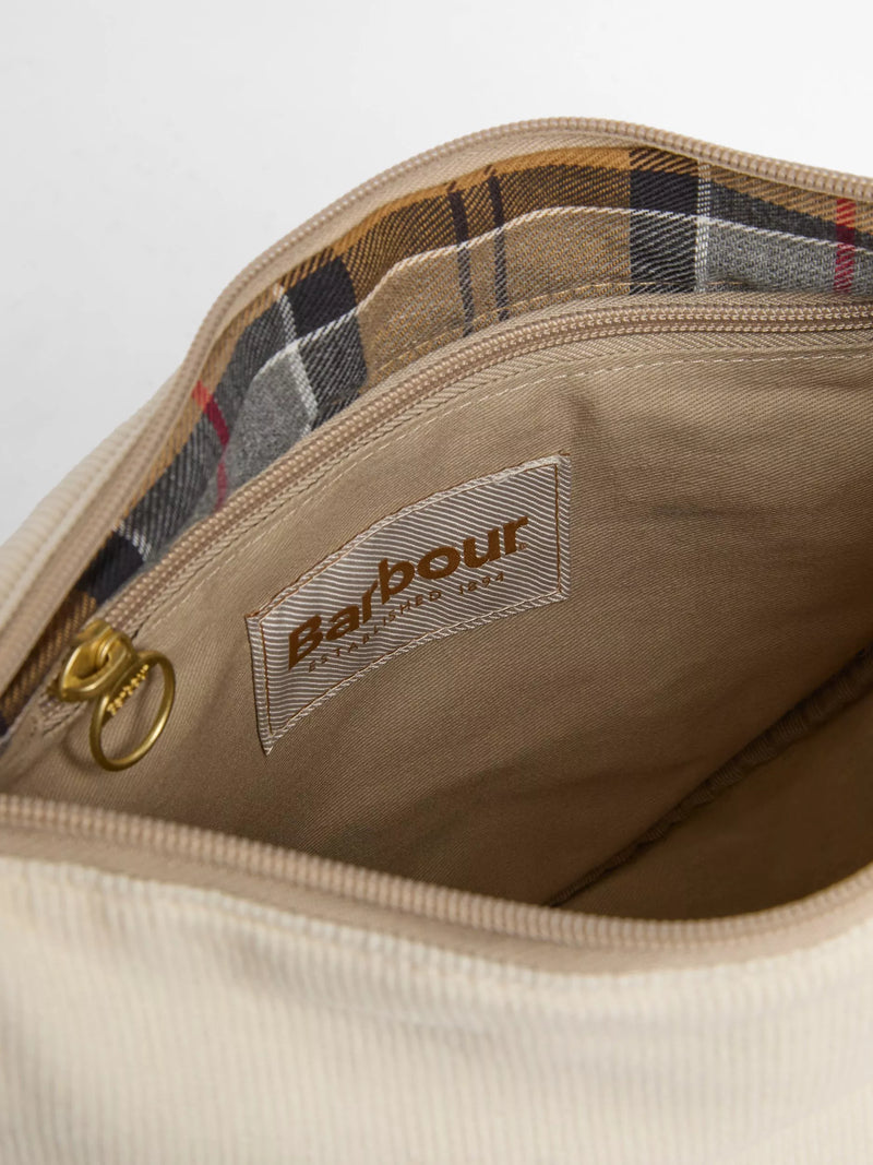 Barbour Mia Sling Bag white cotton shoulder strap - British product