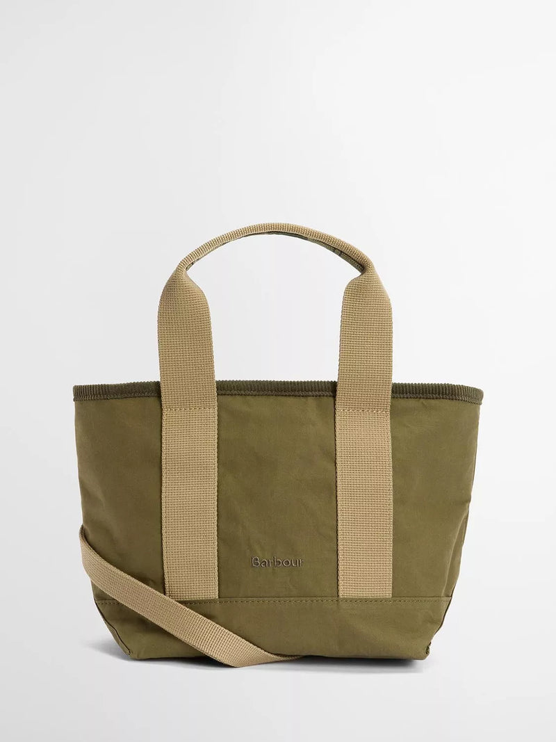 Barbour Mya Mini Cotton Tote Bag Dusky Green, UK version