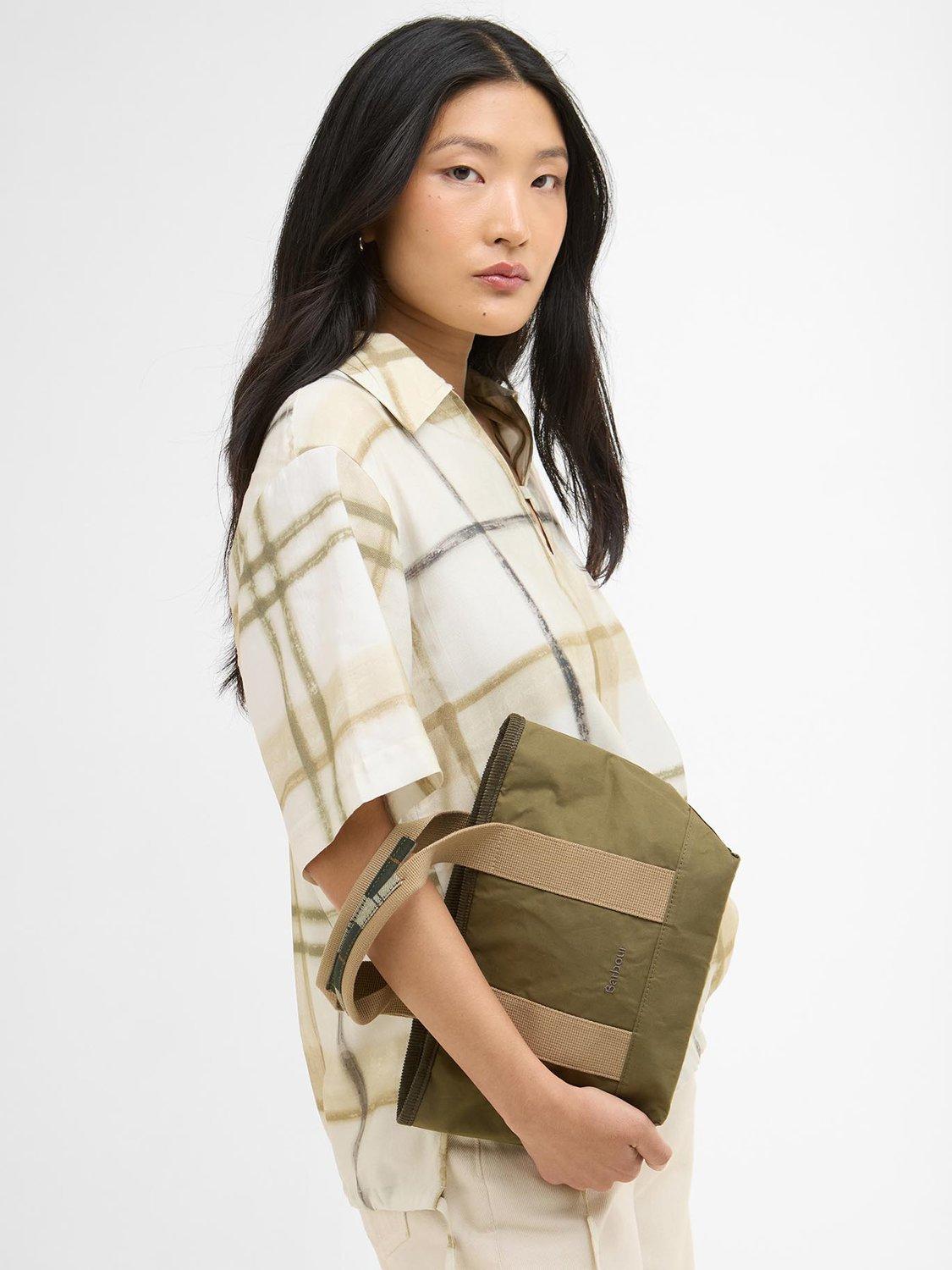 Barbour Mya Mini Cotton Tote Bag Dusky Green, UK version