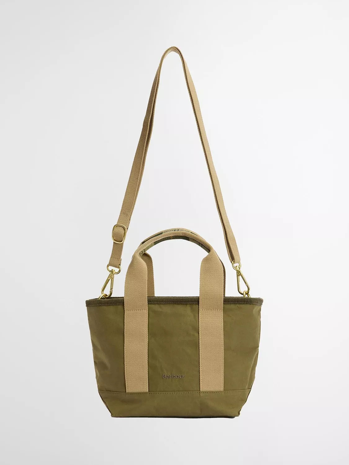 Barbour Mya Mini Cotton Tote Bag Dusky Green, UK version