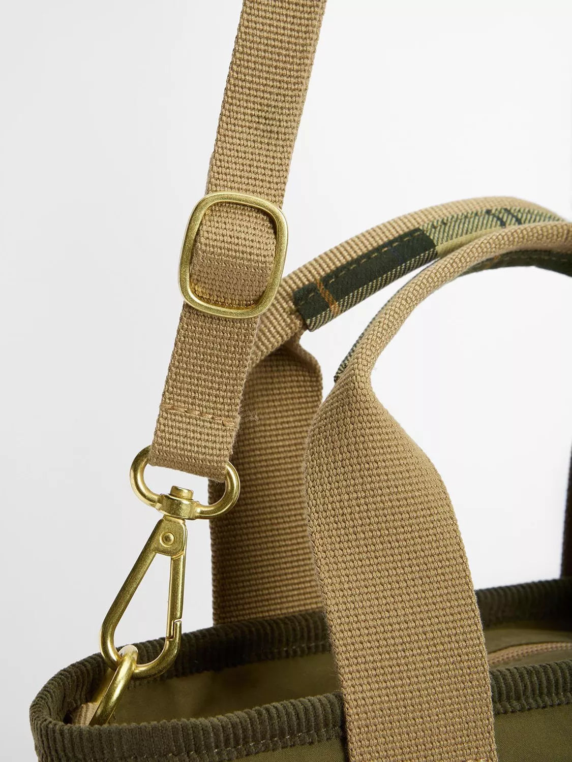Barbour Mya Mini Cotton Tote Bag Dusky Green, UK version