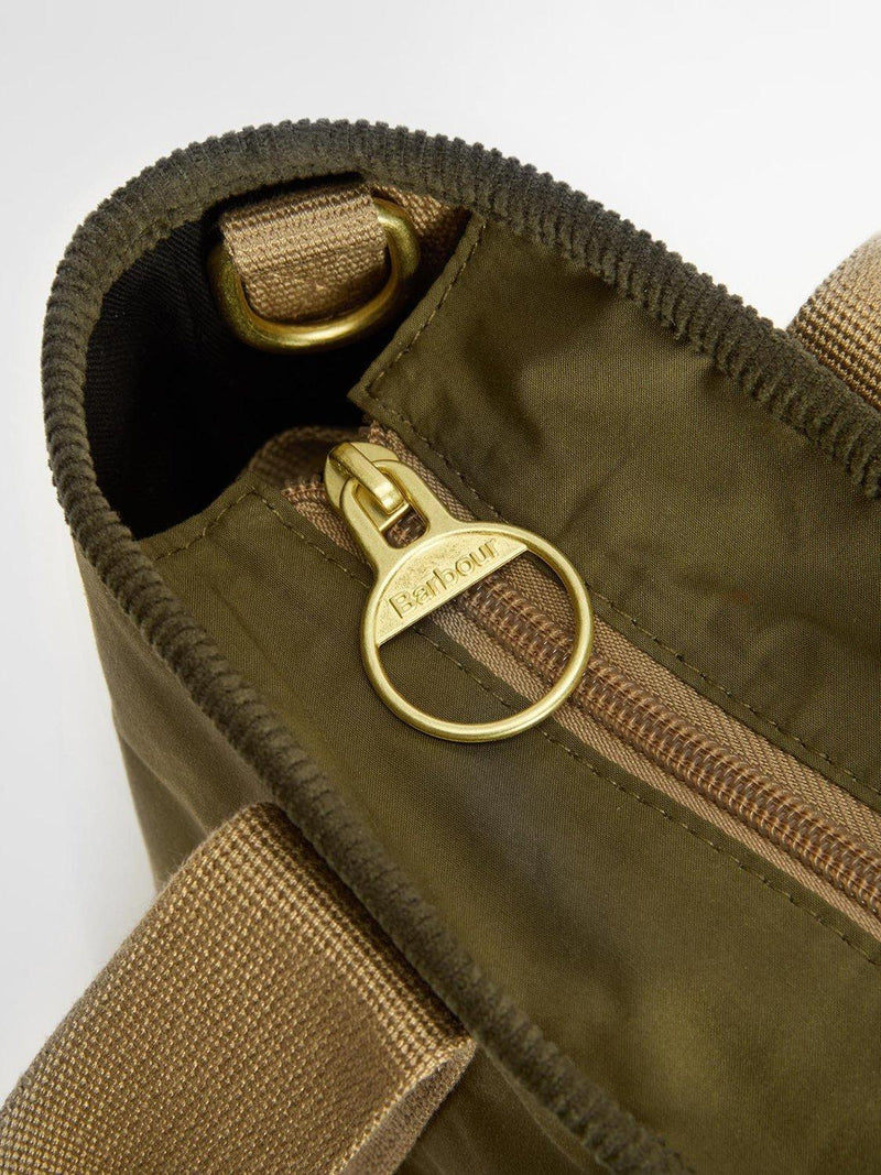 Barbour Mya Mini Cotton Tote Bag Dusky Green, UK version