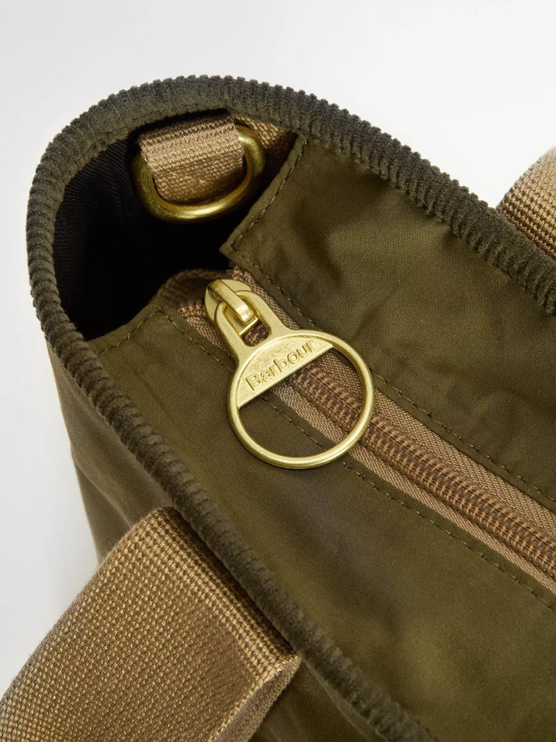Barbour Mya Mini Cotton Tote Bag Dusky Green, UK version