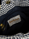 Barbour gingham quilted mini tote bag Navy White - British product