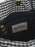 Barbour Riah gingham quilted tote bag navy white - British product