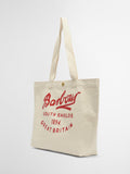 Barbour Varsity Logo Tote Bag red cotton bag, imported from the UK