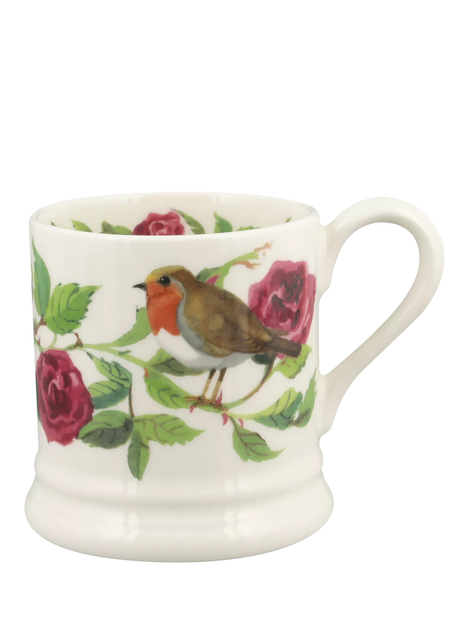 Emma Bridgewater Old Rose earthenware half pint mug 300ml - British product