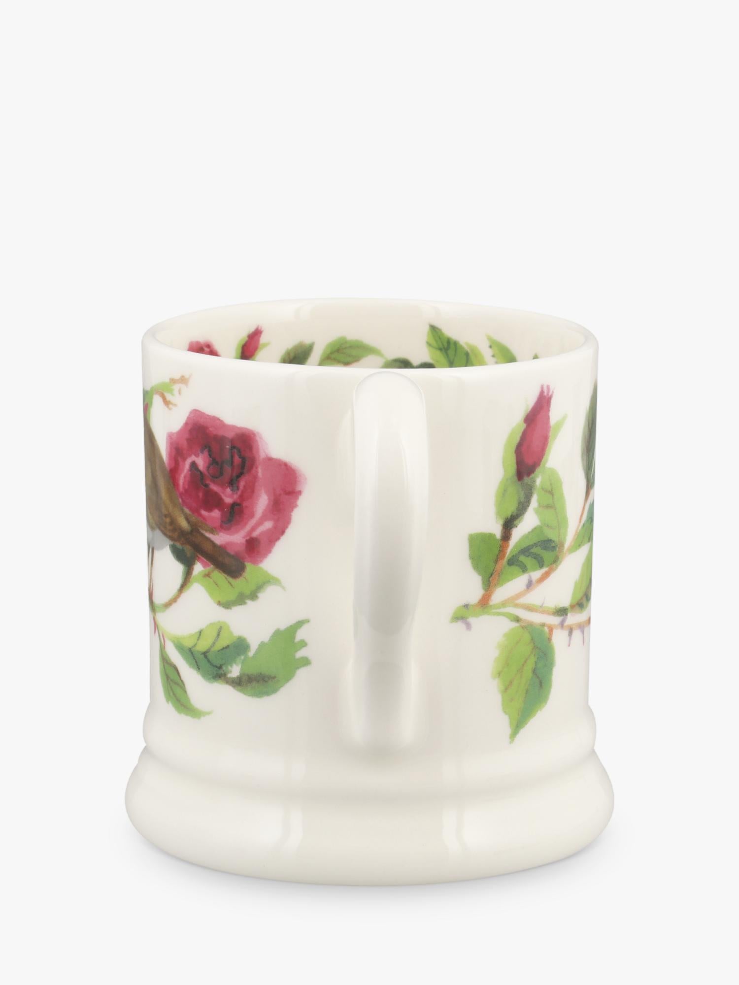 Emma Bridgewater Old Rose earthenware half pint mug 300ml - British product