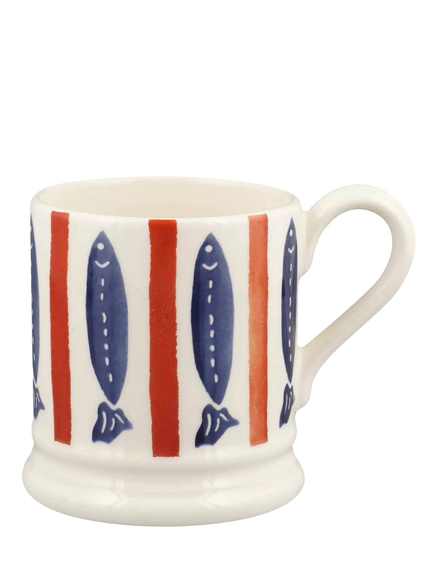 Emma Bridgewater Seafood Stripe earthenware mug 300ml, UK version