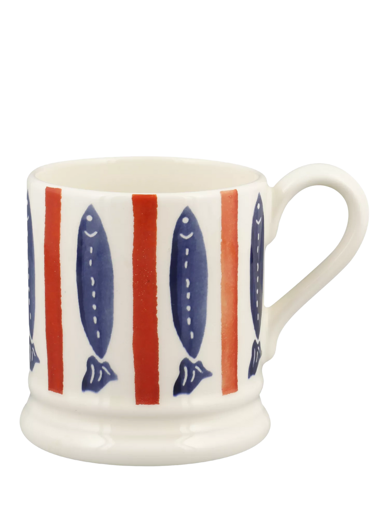 Emma Bridgewater Seafood Stripe earthenware mug 300ml, UK version