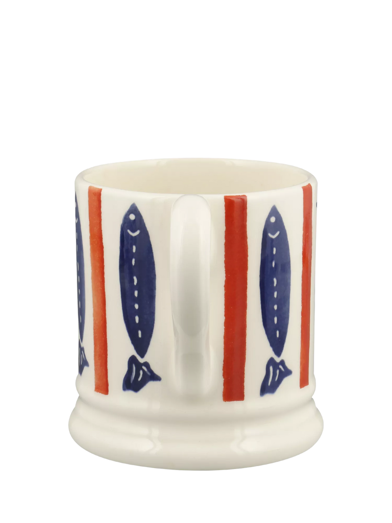 Emma Bridgewater Seafood Stripe earthenware mug 300ml, UK version