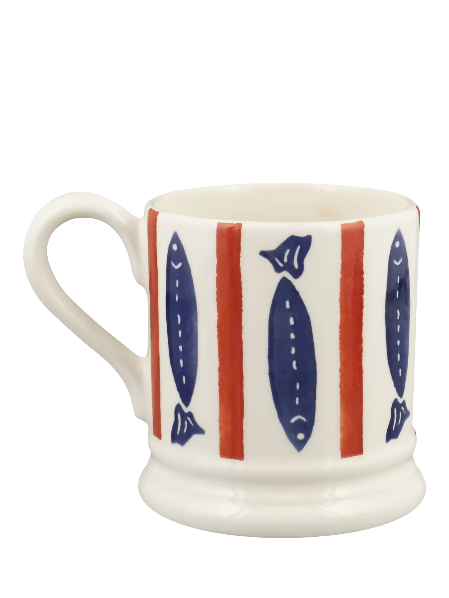 Emma Bridgewater Seafood Stripe earthenware mug 300ml, UK version