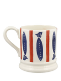 Emma Bridgewater Seafood Stripe earthenware mug 300ml, UK version