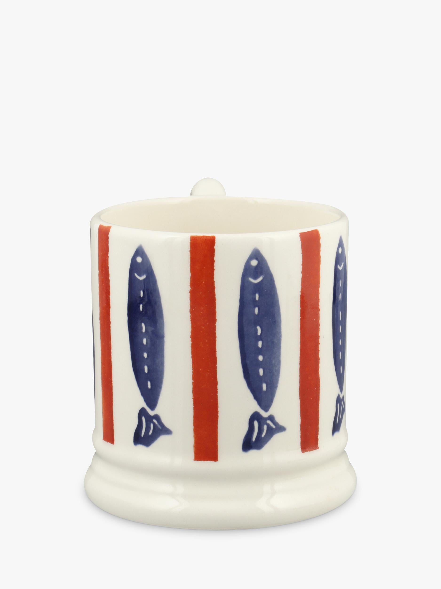 Emma Bridgewater Seafood Stripe earthenware mug 300ml, UK version