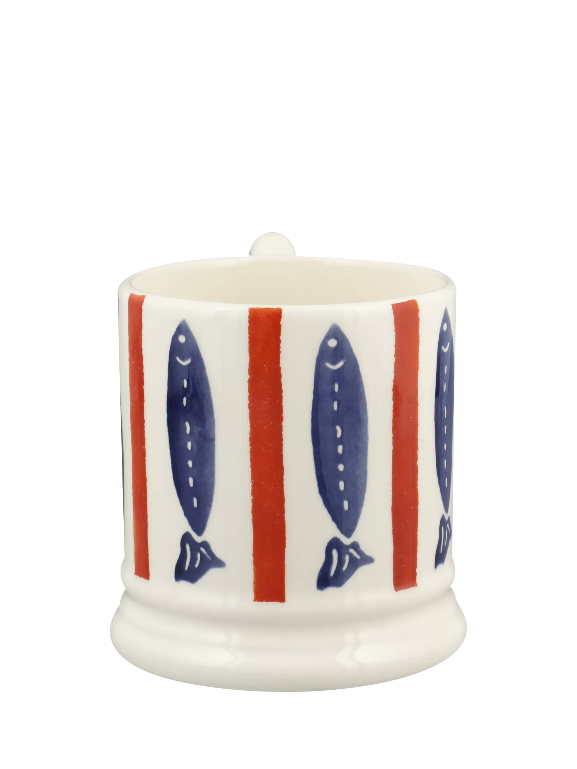 Emma Bridgewater Seafood Stripe earthenware mug 300ml, UK version