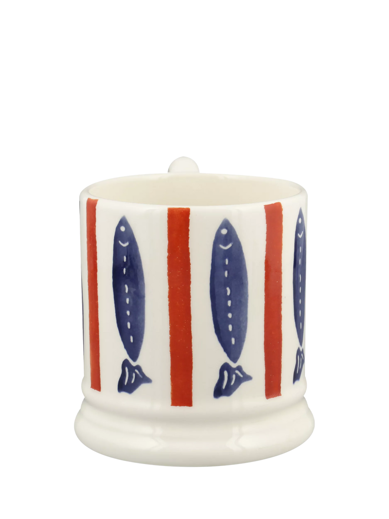 Emma Bridgewater Seafood Stripe earthenware mug 300ml, UK version