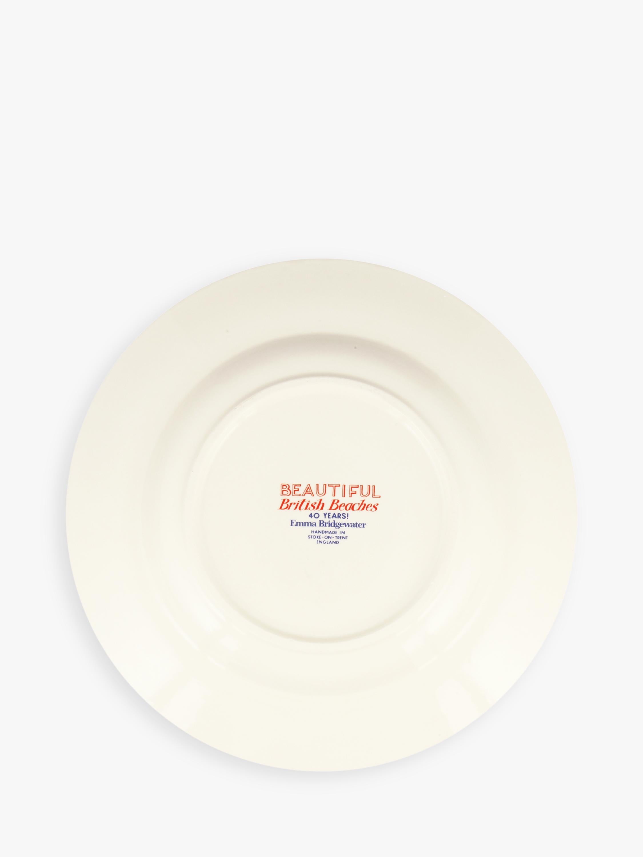 Emma Bridgewater Red & Blue Toast British Beaches dinner plate 27cm (British brand)