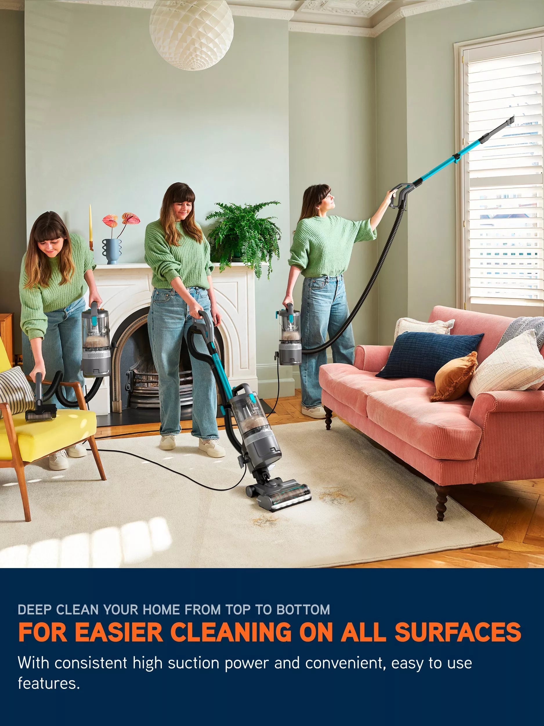 Vax LiftOut Reach pet vacuum cleaner graphite teal - British product