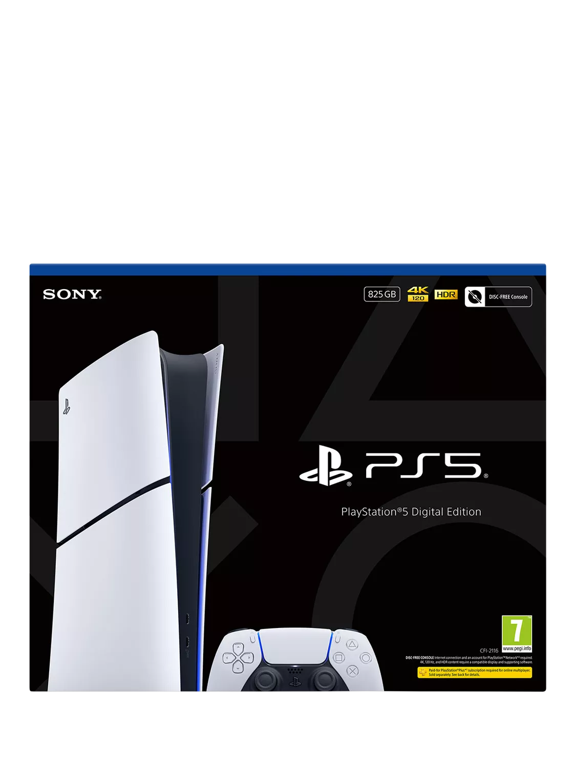 Sony PlayStation 5 Digital Edition slim console 825GB, UK version