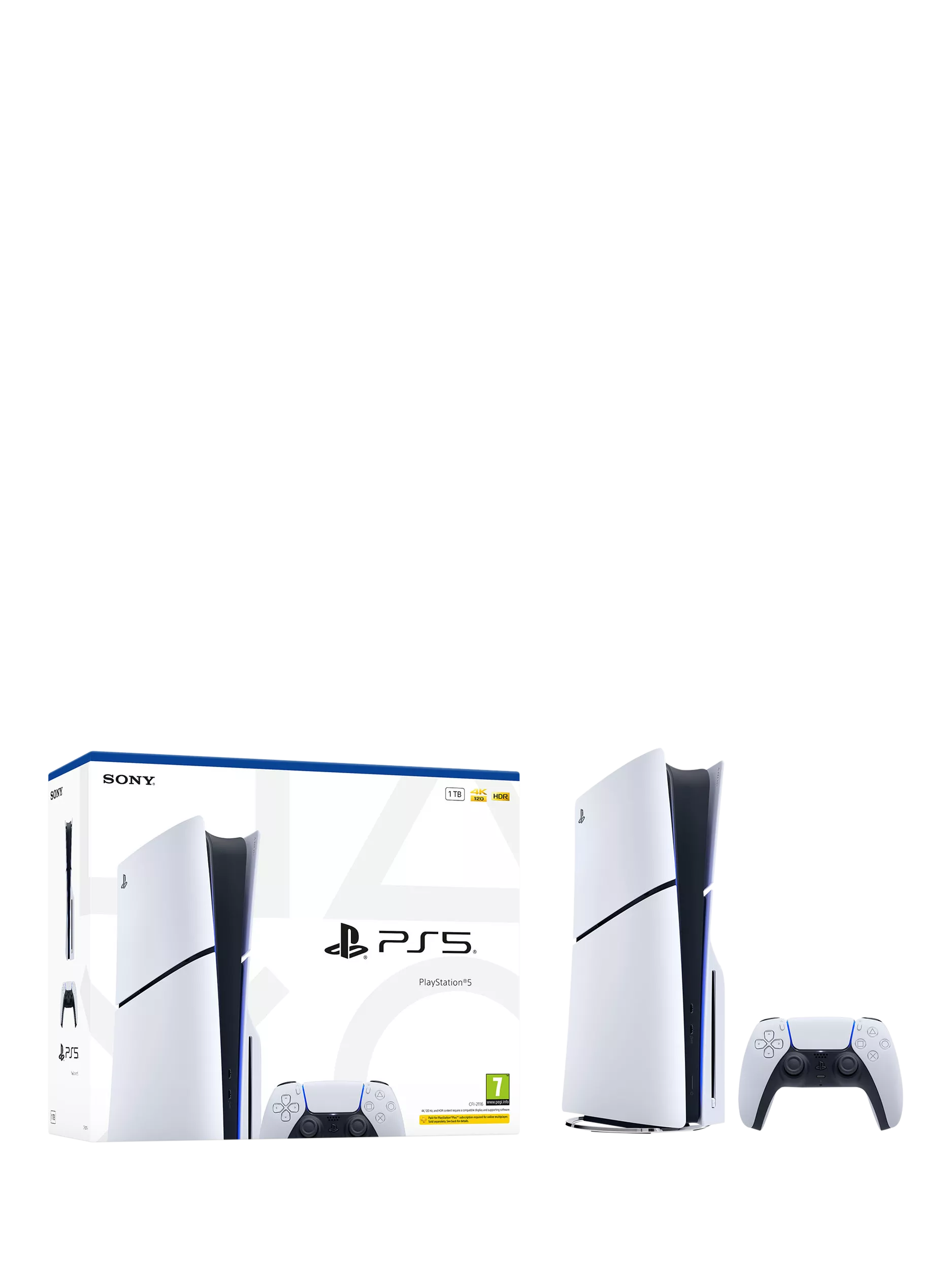 Sony PS5 Slim console with DualSense controller 1TB, UK version