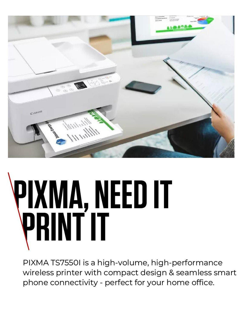 Canon PIXMA TS7550i wireless 3-in-1 inkjet printer - British product
