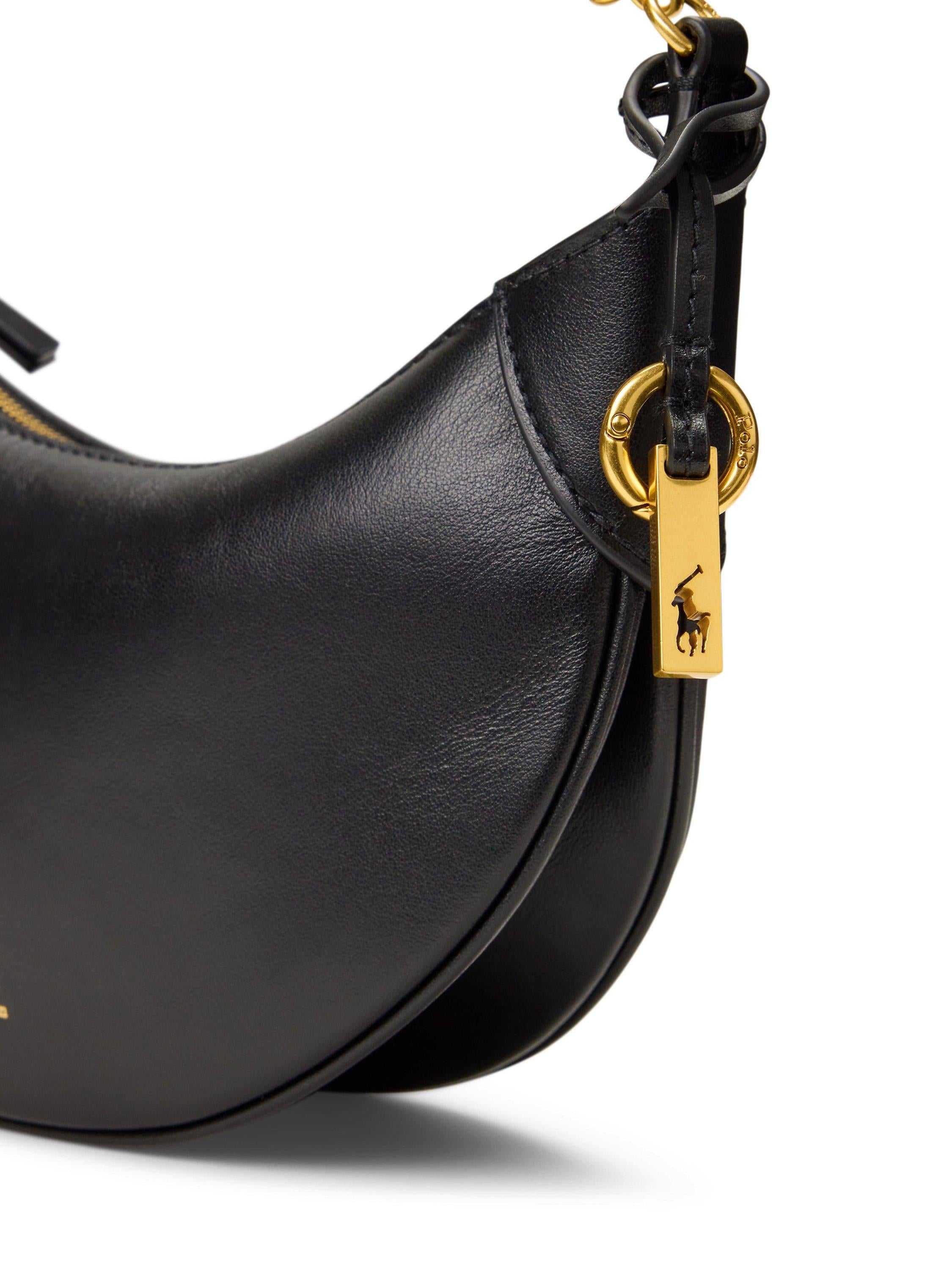 Ralph Lauren mini leather crossbody saddle bag - British product