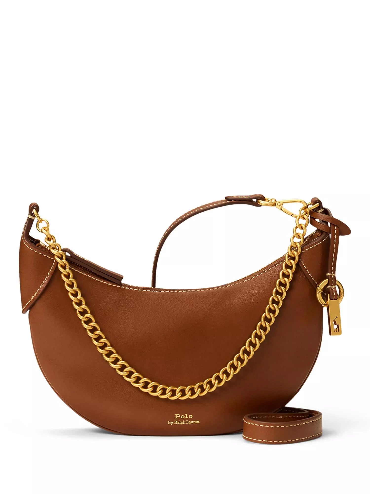Ralph Lauren mini leather crossbody saddle bag - British product