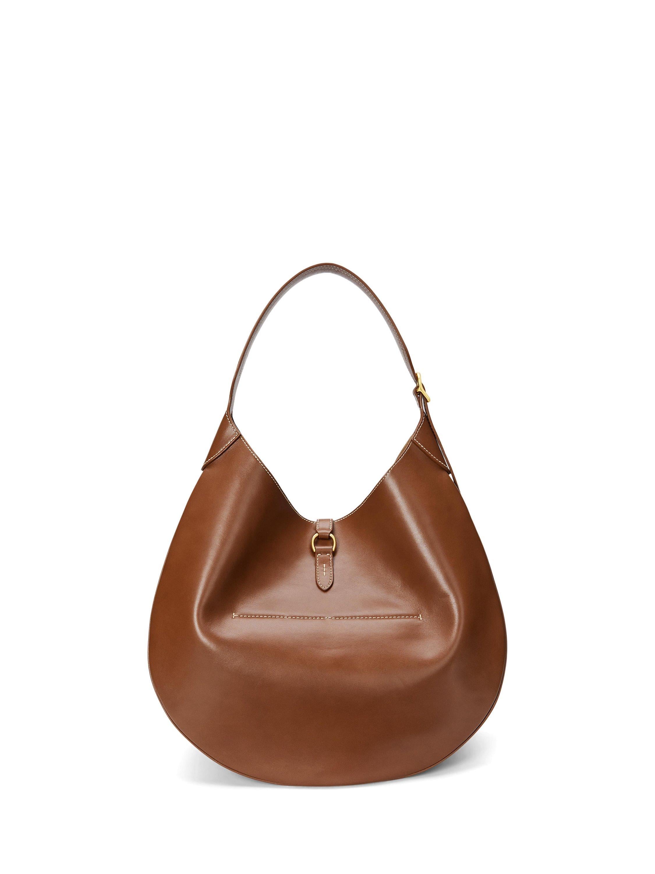 Ralph Lauren Polo ID Medium Leather Shoulder Bag in Cuoio, imported from the UK