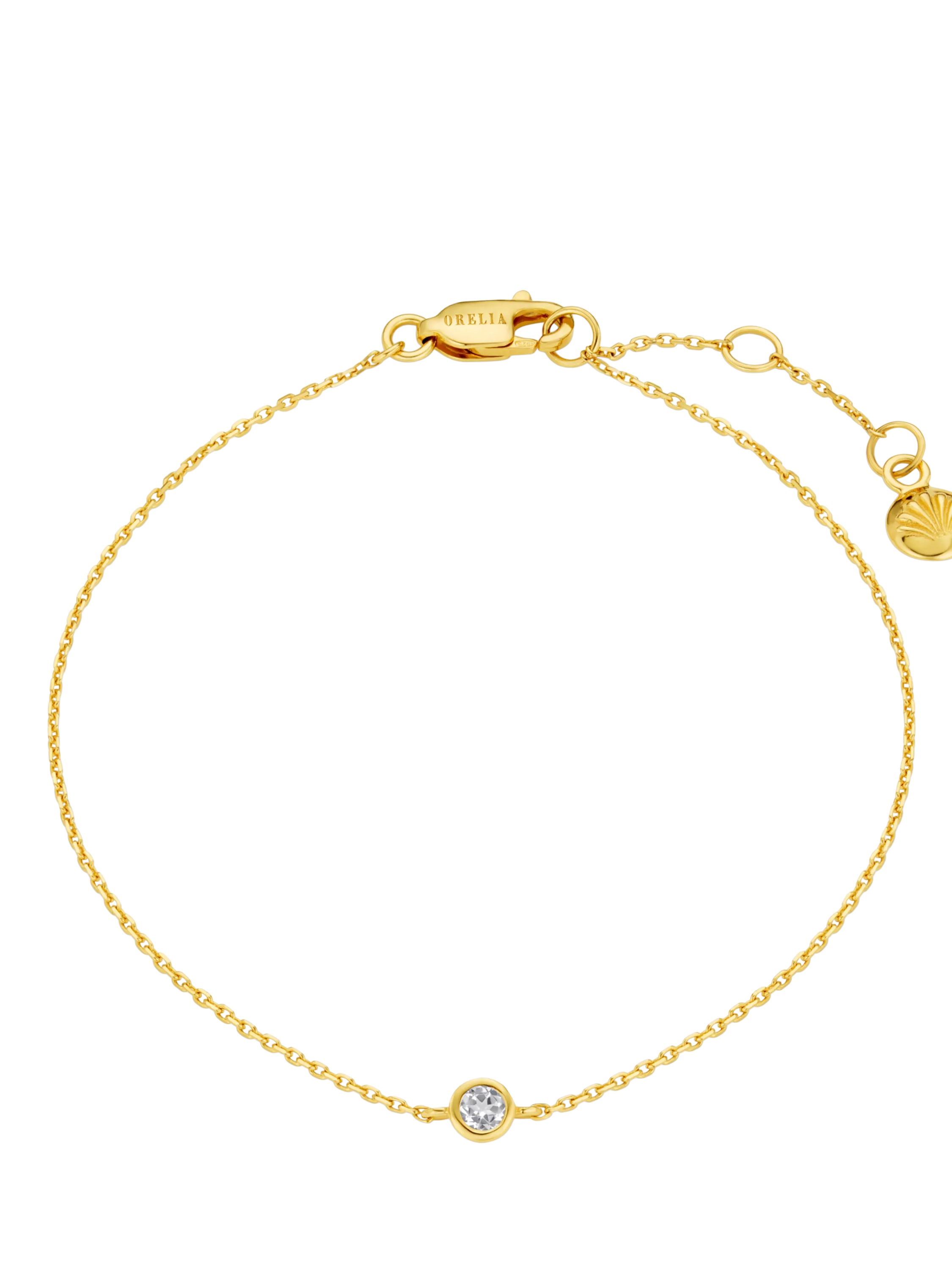 Orelia crystal bracelet pale gold 16cm - British product