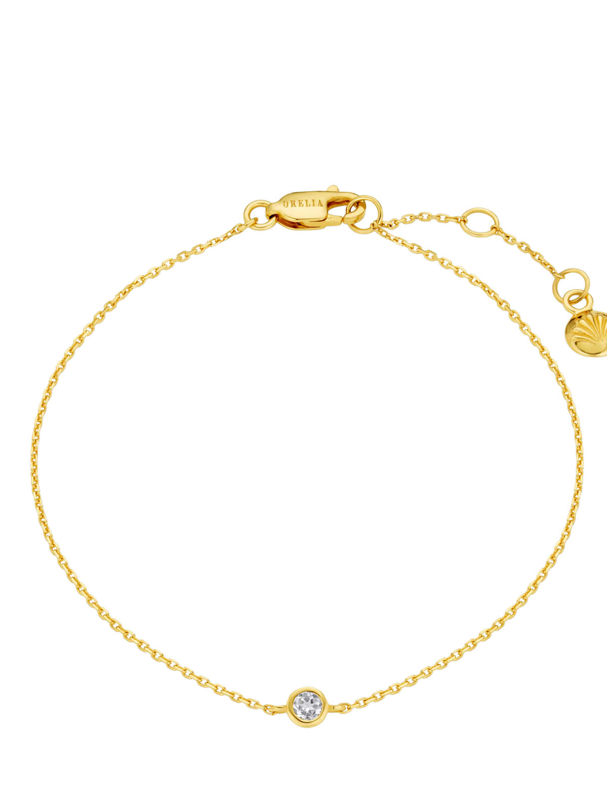 Orelia crystal bracelet pale gold 16cm - British product