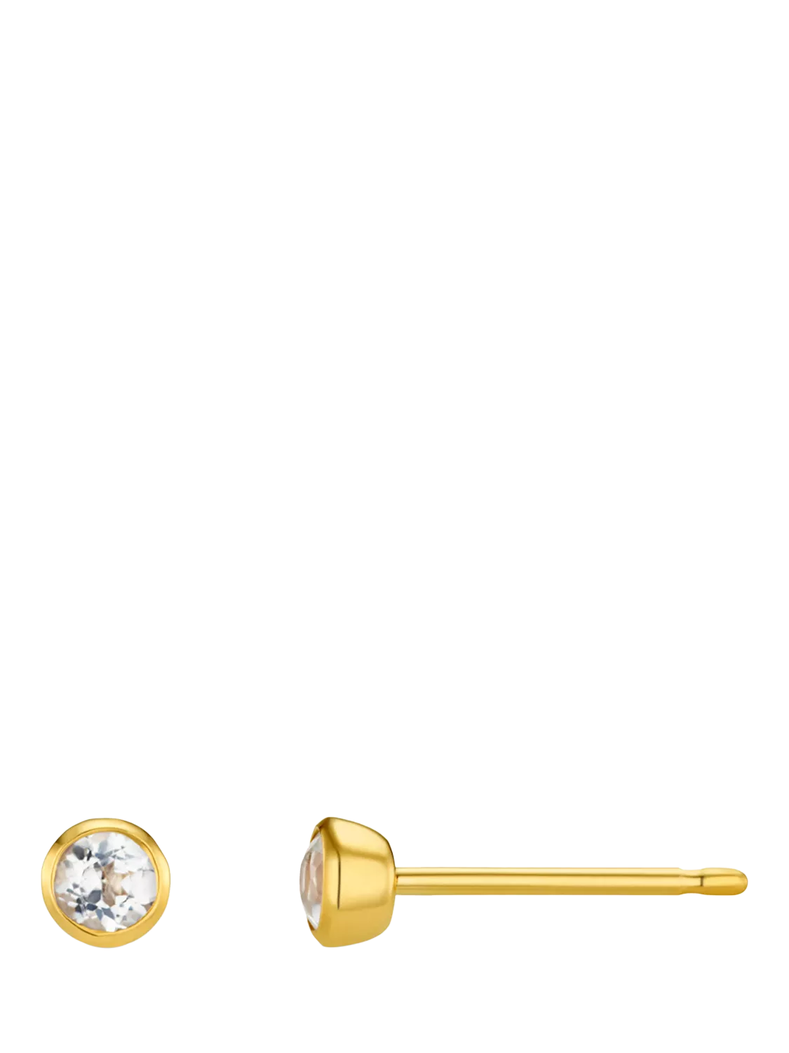 Orelia cubic zirconia crystal stud earrings in pale gold (British brand)