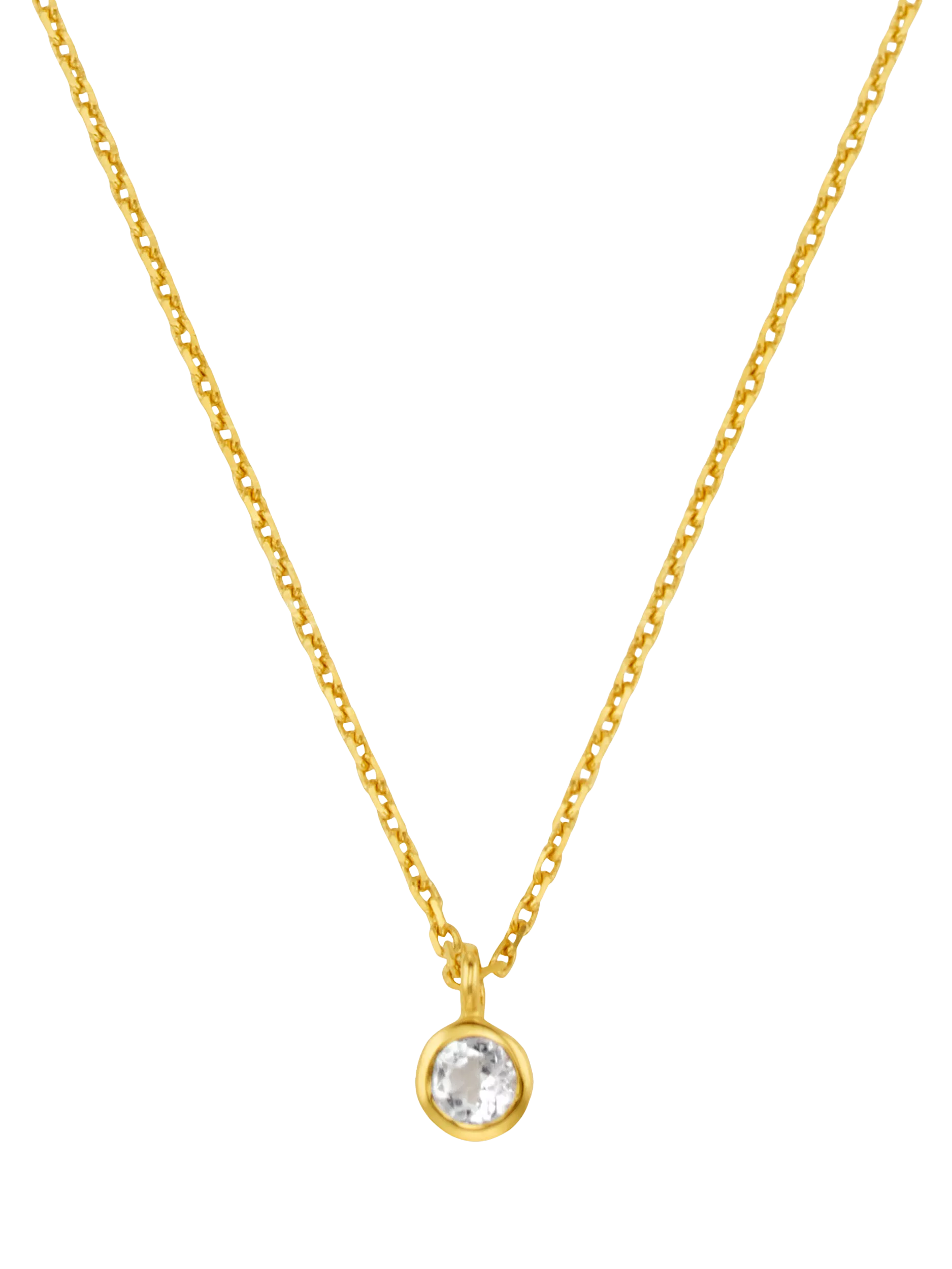 Orelia crystal pendant pale gold fine chain - British product