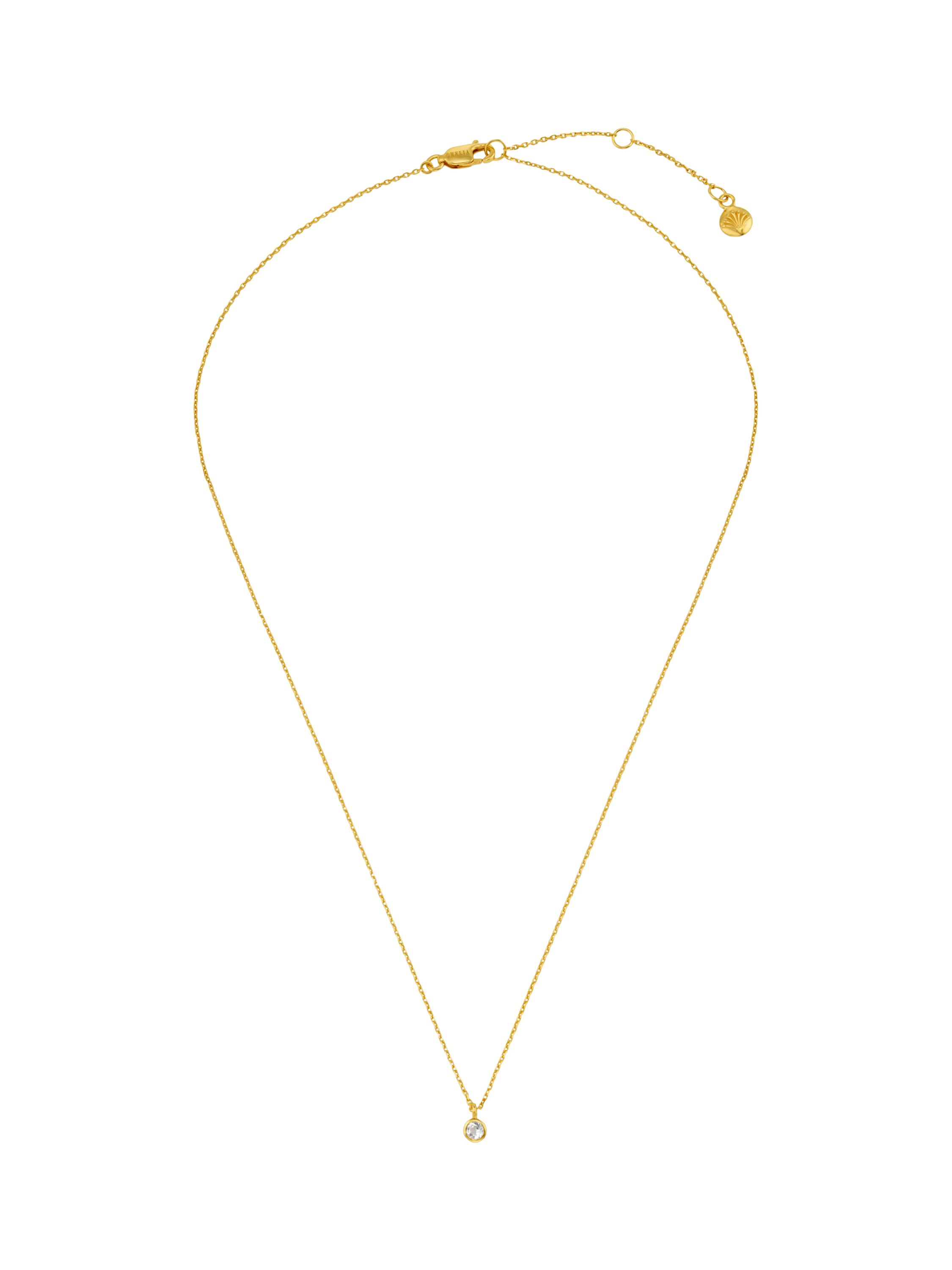 Orelia crystal pendant pale gold fine chain - British product