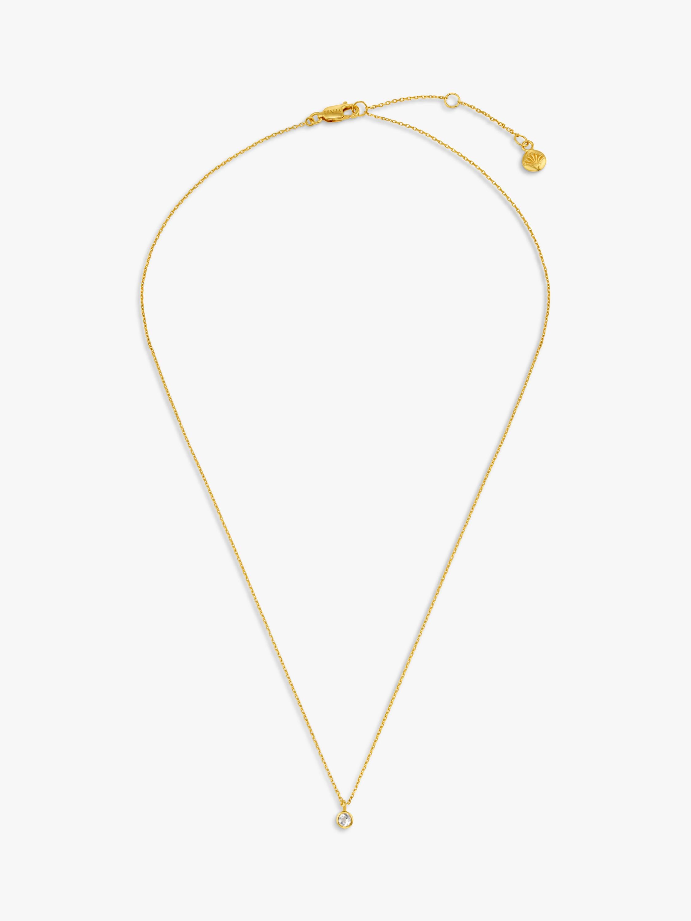 Orelia crystal pendant pale gold fine chain - British product