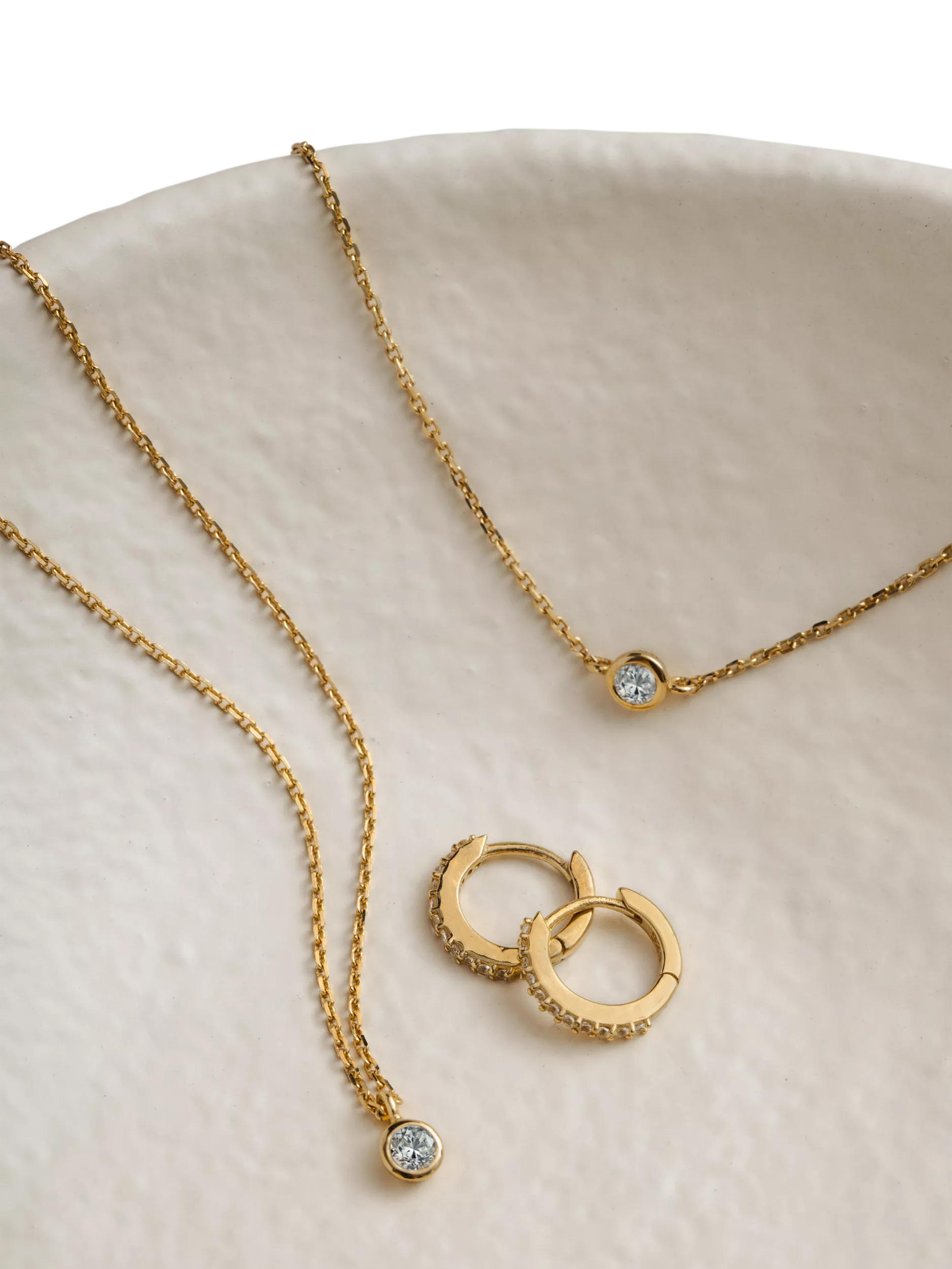 Orelia crystal pendant pale gold fine chain - British product