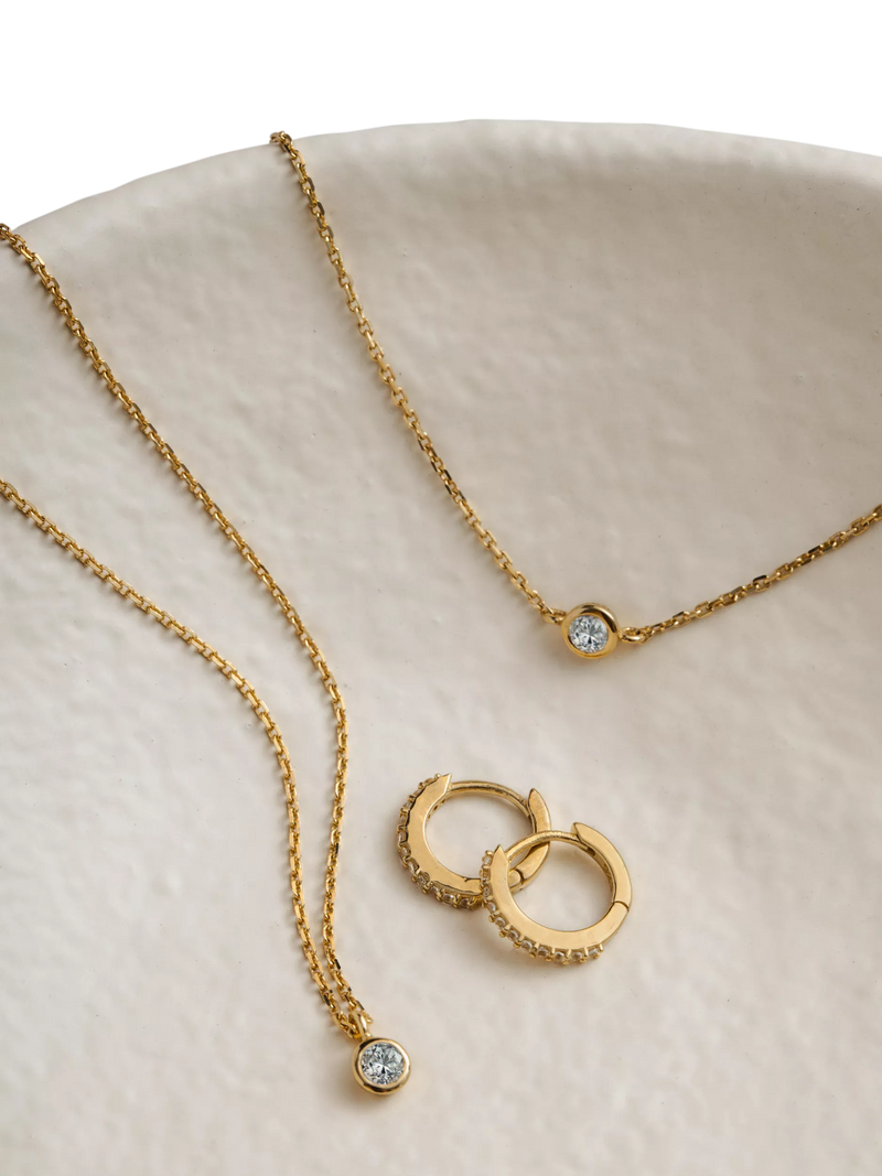 Orelia crystal pendant pale gold fine chain - British product