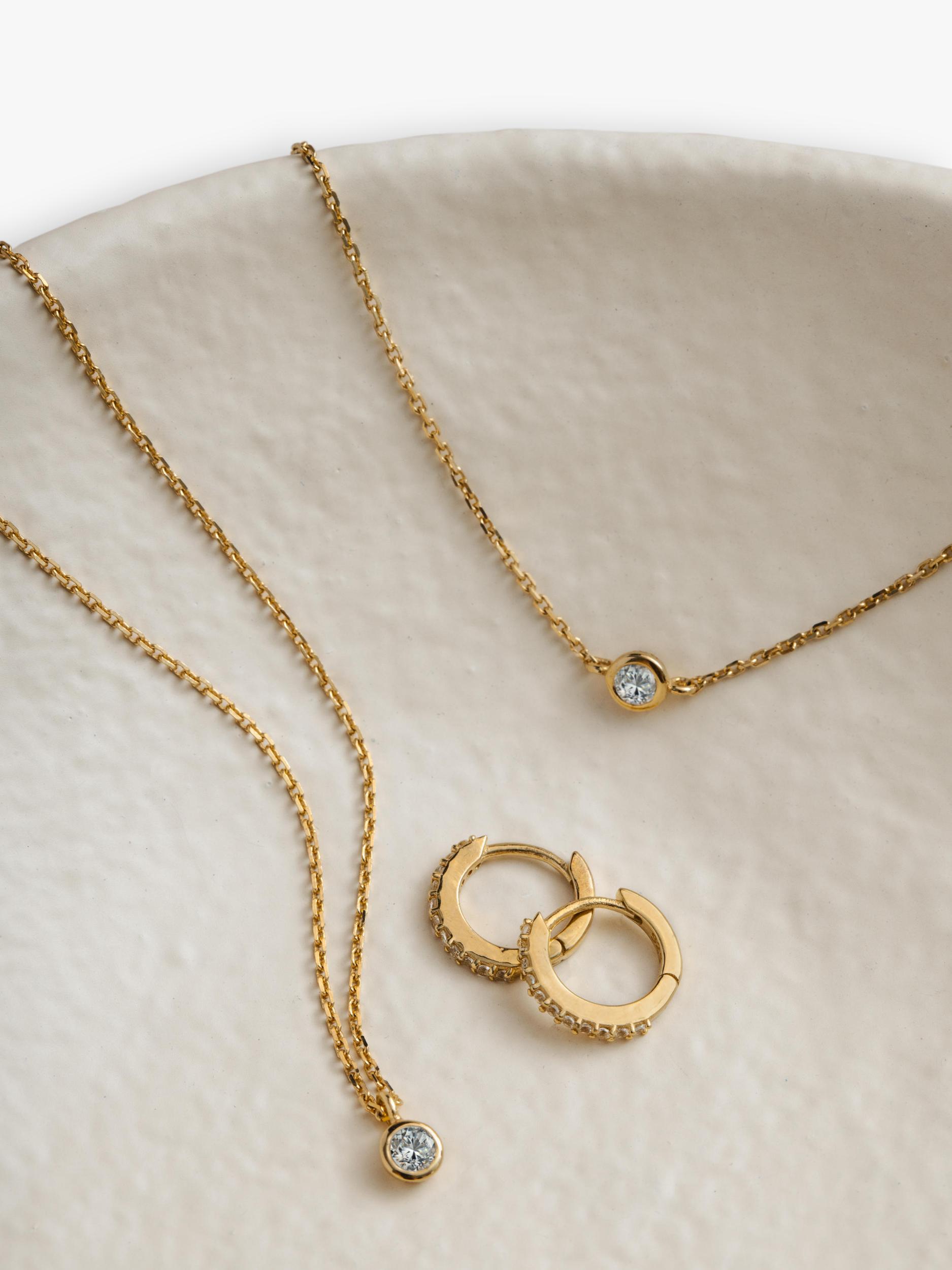 Orelia crystal pendant pale gold fine chain - British product