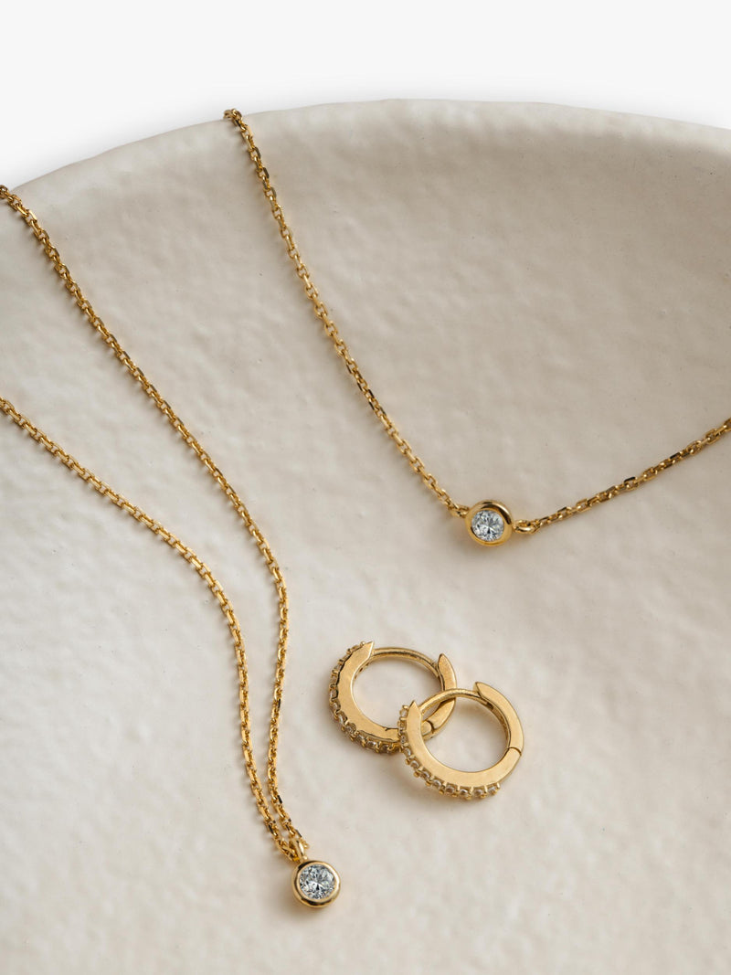 Orelia crystal pendant pale gold fine chain - British product