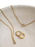 Orelia crystal pendant pale gold fine chain - British product