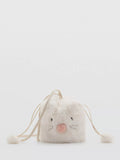 Mango kids faux fur cat bag light beige - British product