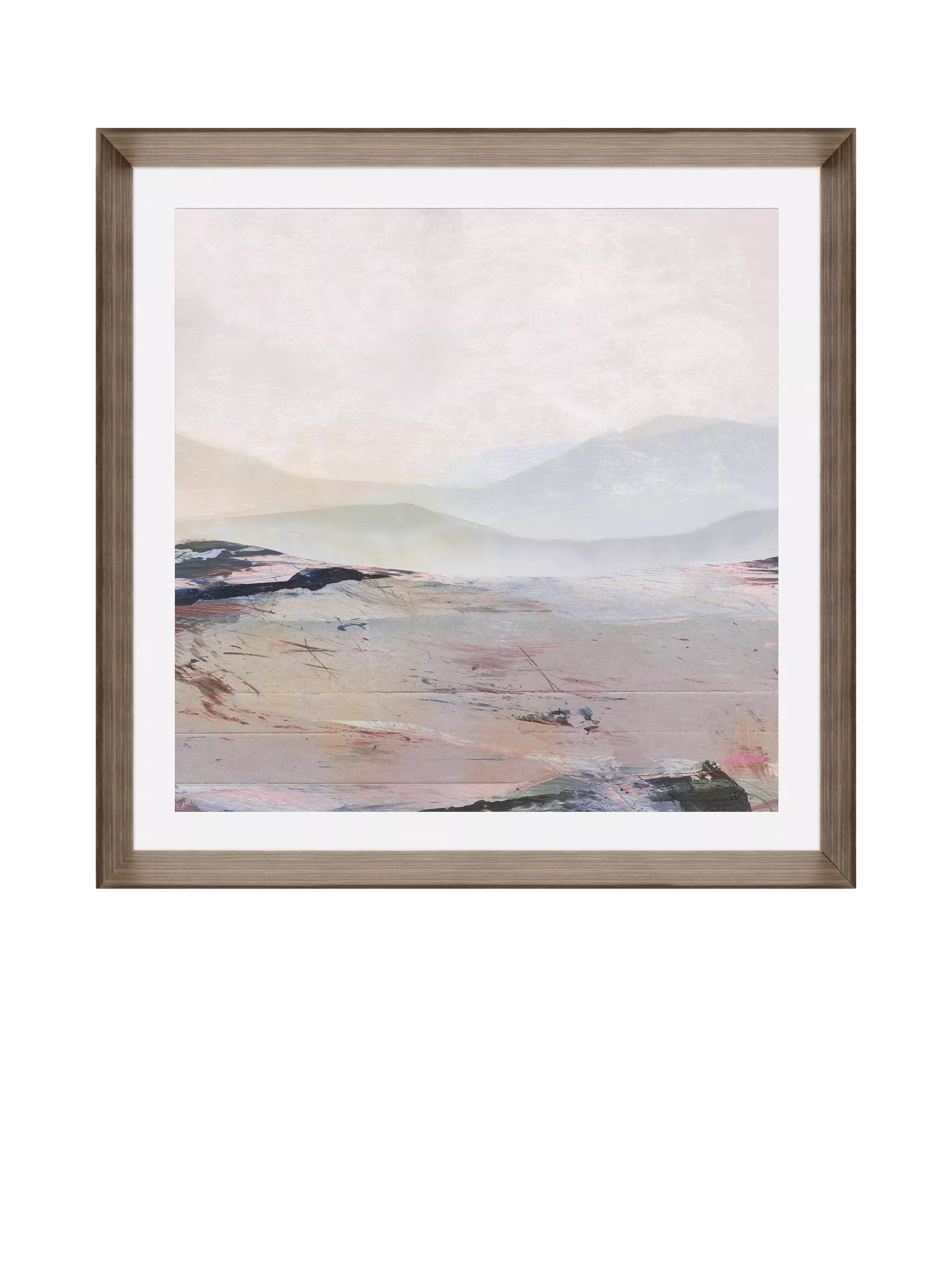 Brookpace Lascelles Horizon abstract framed print 64x64cm (British brand)