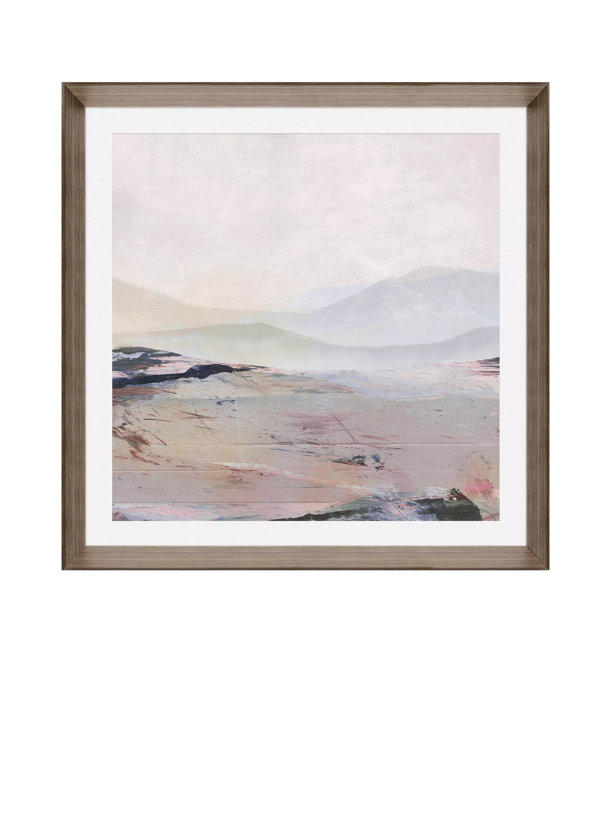 Brookpace Lascelles Horizon abstract framed print 64x64cm (British brand)