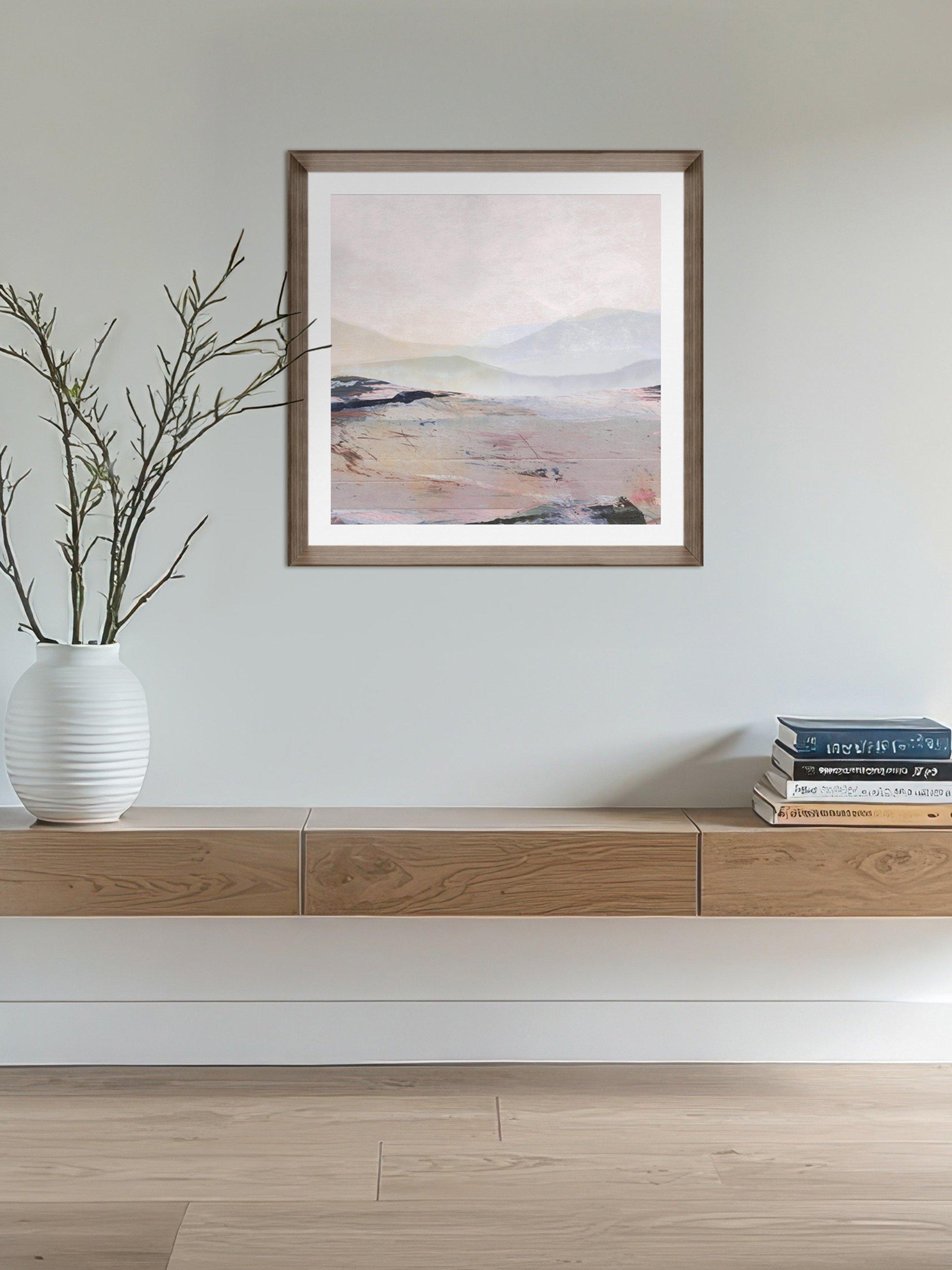 Brookpace Lascelles Horizon abstract framed print 64x64cm (British brand)
