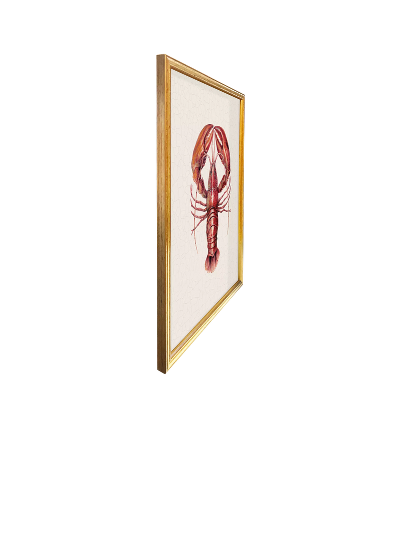 Brookpace Lascelles framed canvas print red lobster 38x31cm, imported from the UK