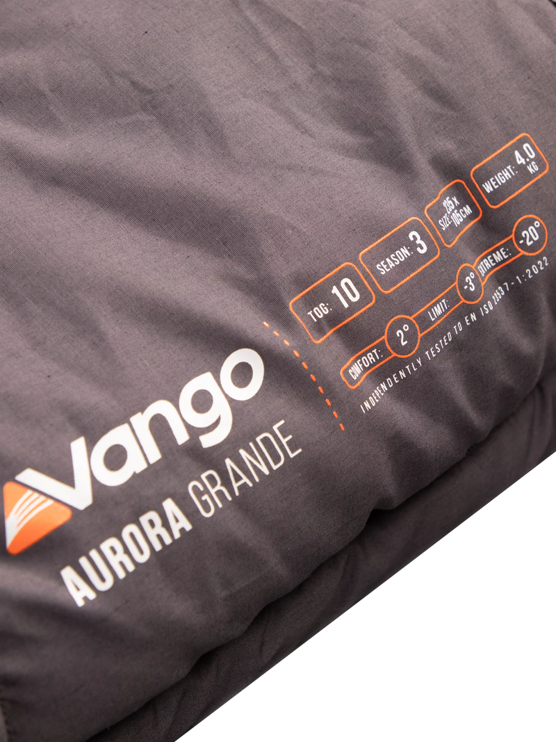 Vango Aurora Grande single sleeping bag Excalibur, imported from the UK